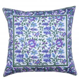 Aria-Riya Reversible Pillow Cover - Lavender/Blue